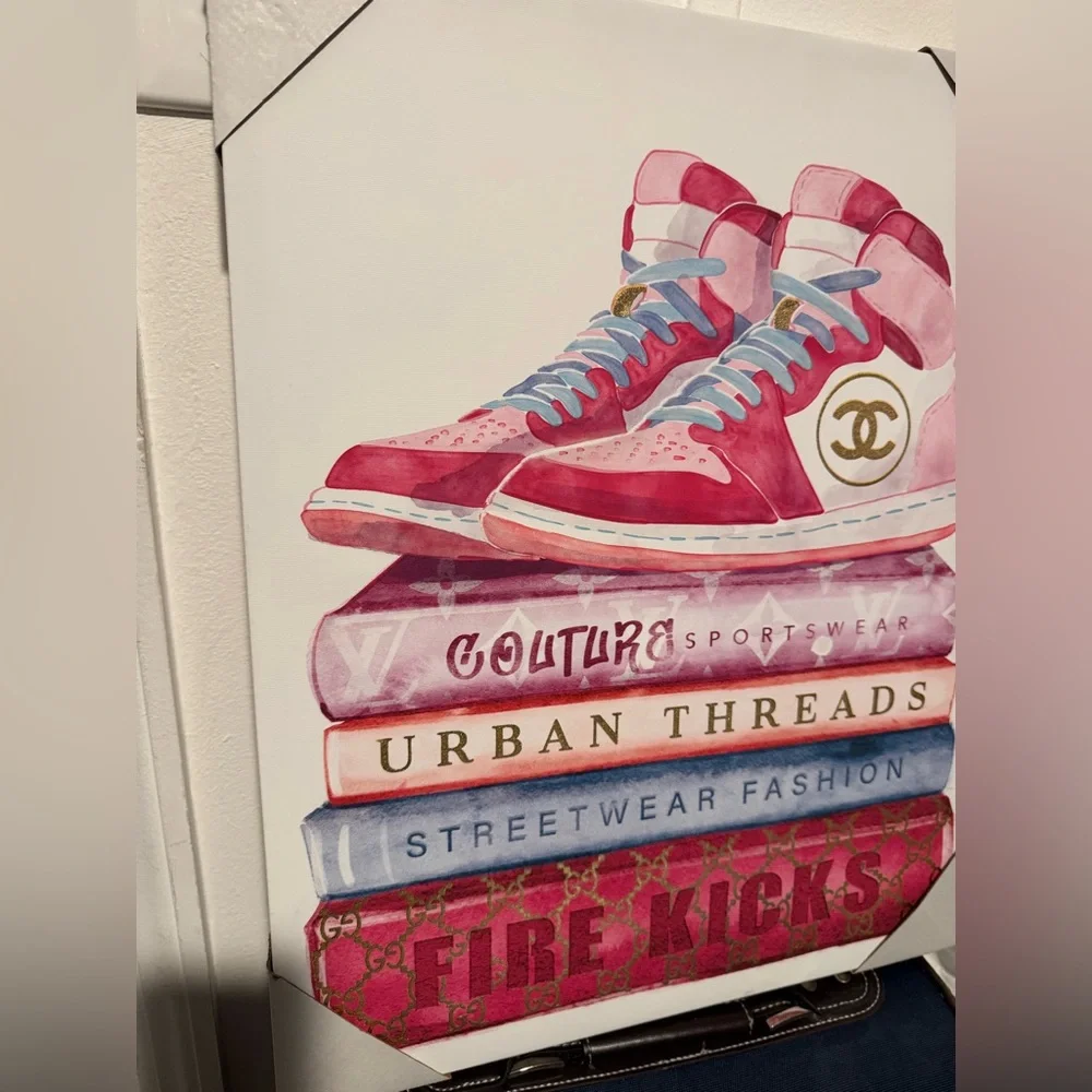 Inspiration Design Stylish‎ Pink High-Top Sneakers 20x16